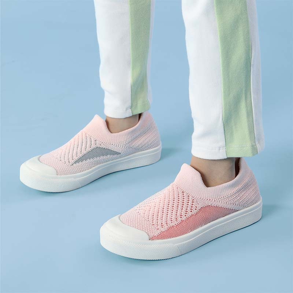 Kids Slip On Machine Washable Sneakers - PINK - 1